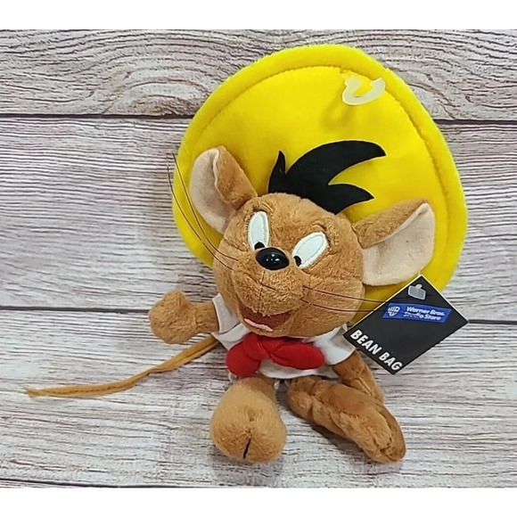 Vintage Warner Bros Plush Speedy Gonzalez Mouse Stuffed Animal Brown 9" 1998 - Picture 1 of 7